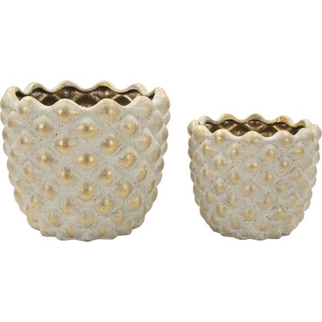 Ensemble de cache-pots Pepitas, 2 pièces, Ø 23 x 18-18,5 x 15,5 cm (Trou Ø 19-14 cm) (1/5)