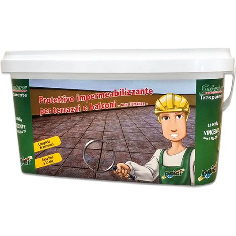 Naici SALVATORE kit protettivo impermeabilizzante terrazzi balconi 1+1 LT