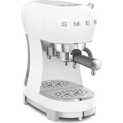 Smeg – Machine à expresso 15 bars 1350W – Système Thermoblock – 2 tasses max – Réglage température – ECF02WHEU