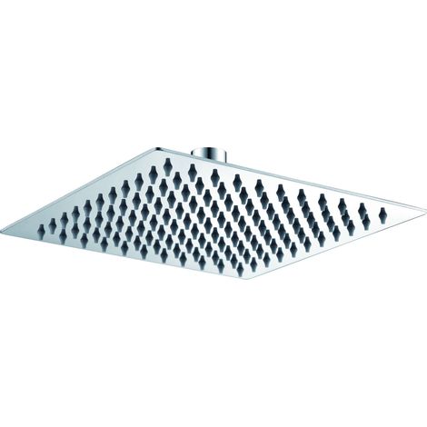 IMEX Duschkopf quadratisch 20x20 cm extraflach Edelstahl S304 verchromt Chrom-Edelstahl Modell Imex-RDC001