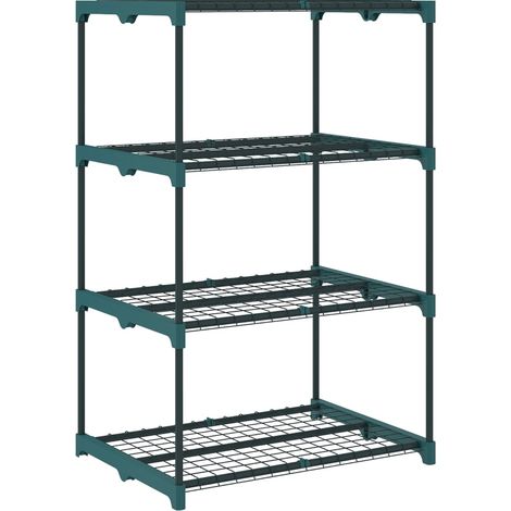 Scaffale per piante a 4 livelli in acciaio verde scuro, 105 cm (1/5)