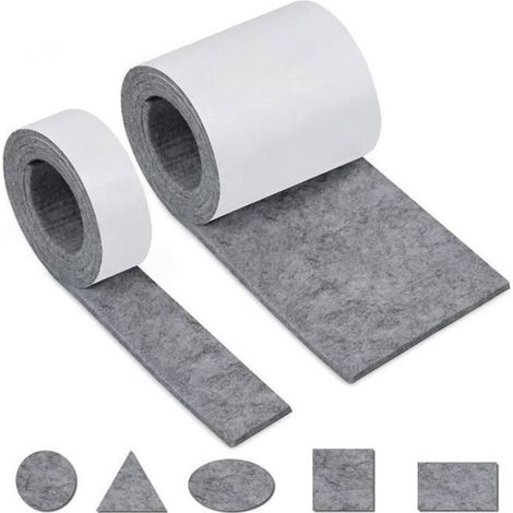 Feutrine Autocollante - Generic - 2 Rouleaux - 100cm x 10cm - Anti-rayures - Anti-bruit (1/4)