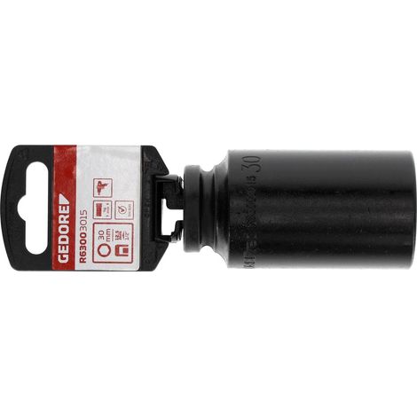 R63003015 Vaso de impacto 1/2" hexagonal 30 mm longitud 78 mm (1/4)