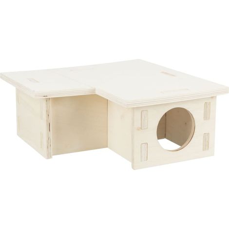 Casetta multicamera 3 stanze per conigli e roditori: 25x10x25cm
