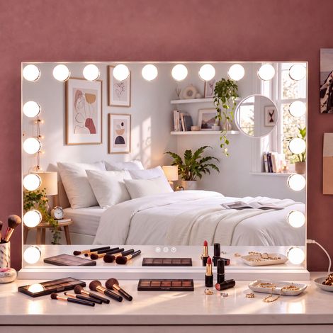 Specchio da trucco Harrogate bianco (1/5)