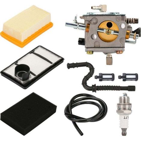 Vergaser für STIHL TS400 Betonsäge. Ersetzt Tillotson HS-274E 4223 120 0652, inklusive Luftfilter und Zündkerze.