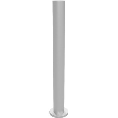 Borne de stationnement en acier inoxydable 76,1 x 1200 mm, barrière de verrouillage droite