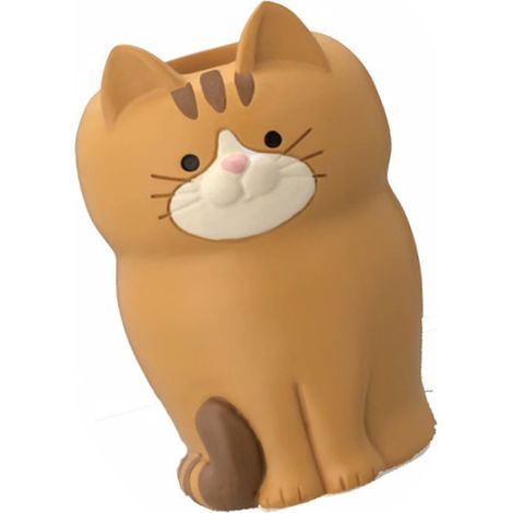 Ornement chat multifonctionnel porte-téléphone, tablette, lunettes, stylo, décoration de bureau pour la maison, ocelot accroupi (1/5)
