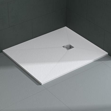 Mai & Mai Duschwanne 100x120x3cm Duschtasse aus Mineralguss Mineralgusswann Weiß Matt Rechteckig DIN-Anschlüsse Geoma09 (1/5)