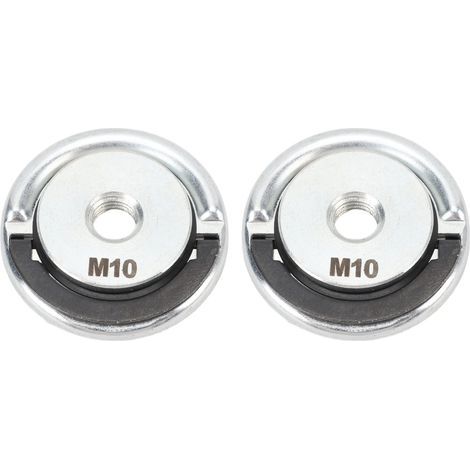 Lot de 2 écrous à dégagement rapide pour meuleuse M10, diamètre 45 mm, en acier allié, plateau de pression à serrage rapide pour meule (1/5)