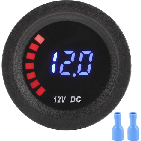 Voltmètre Écran Couleur Remplacement LED DC 12V Véhicule Modification Affichage Numérique Sans Panneau (1/5)