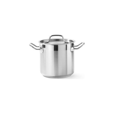 Olla alta Profi Line con tapa, fondo sándwich, 3 l, diámetro 160 x 150 h - Hendi 832004
