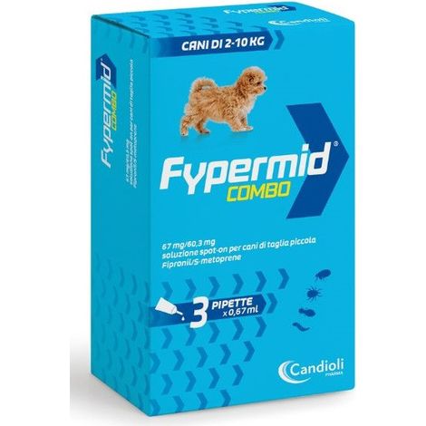 Candioli Dog Fypermid Combo Spot-On (2-10Kg) - Confezione 3 Pipette - Antiparassitari CANE