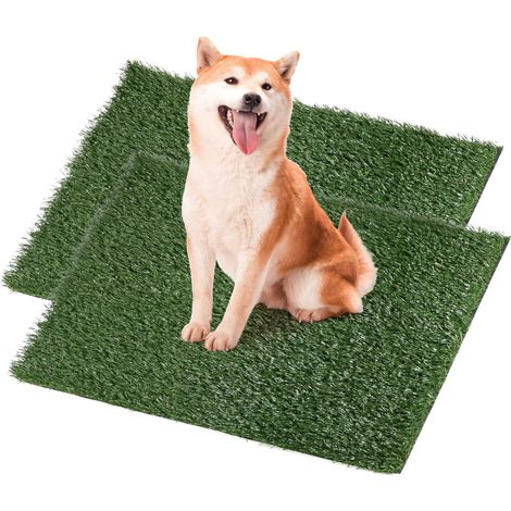 Lot de 2 Gazon Artificiel pour Toilette Chien, Tapis de Pipi de Remplacement pour Chiens et Chiots, 51x63 cm (1/5)
