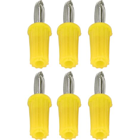 100 Pièces Connecteurs Banane 4mm ABS Nickelés Haute Conductivité pour Câbles Électriques Jaunes (1/5)
