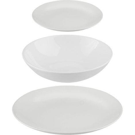 5Five Simply Smart – Service vaisselle 18 pièces en grès COLORAMA – 6 assiettes plates 26 cm, 6 assiettes creuses 21 cm, 6 petites assiettes 20 cm – Compatible micro-ondes et lave-vaisselle (1/5)