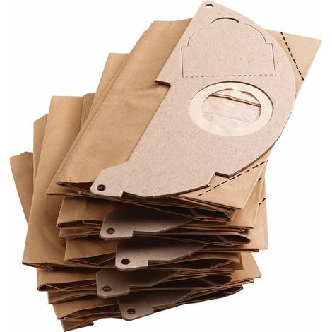 Lot de 5 Kärcher 6.904-322.0 Sachet filtre papier accessoire pour les aspirateurs multifonctions eau et poussières, (1/5)
