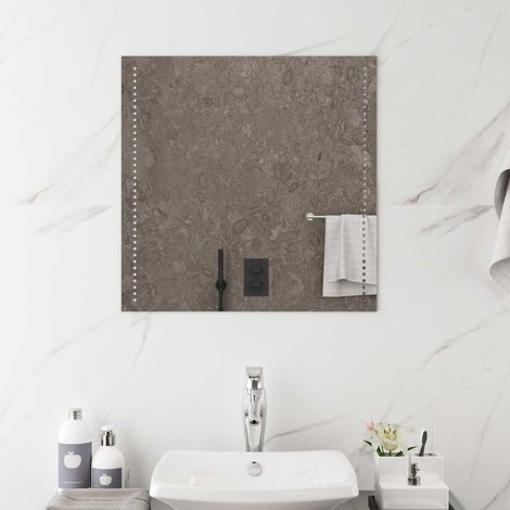 Teenpull – LED-Badezimmerspiegel Transparent 60 x 60 cm Gehärtetes Glas (1/5)