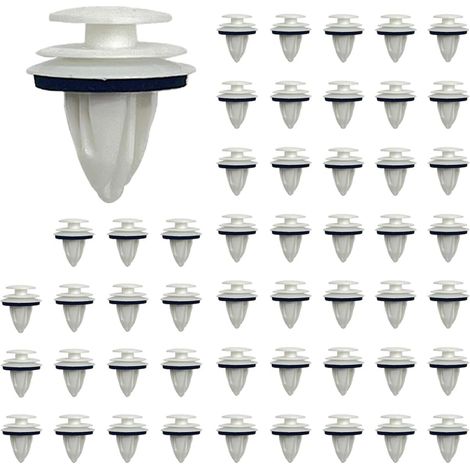 CCYKXA 50 clips de fixation universels pour carrosserie, rivets en plastique, bandes de fixation pour panneaux de porte