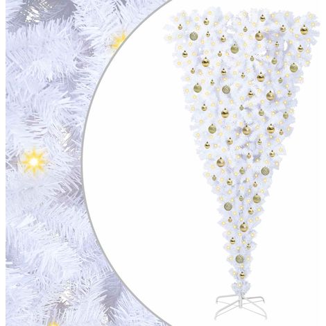 Sapin de Noël artificiel avec 300 LED Blanc 210 cm PVC et Acier CFW252555 (1/5)