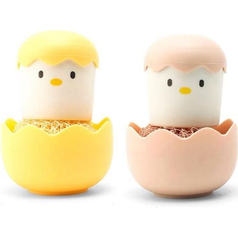 Brosse De Nettoyage D Oeufs - Forme D Oeuf - PP Et Fibre - 12 X 8 Cm - Pour Oeufs Frais - 2 Pieces (1/4)