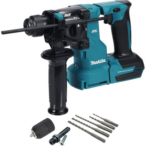 Makita DHR183Z 18V LXT Brushless SDS Rotary Hammer Drill 18mm + SDS Bits + Chuck