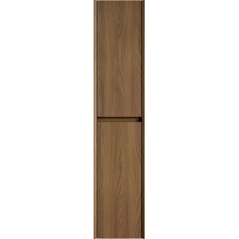 Armoire de salle de bain murale étroite 2 portes, étagères réglables, finition bois clair, format compact pour petits espaces - CHICFURN (1/5)
