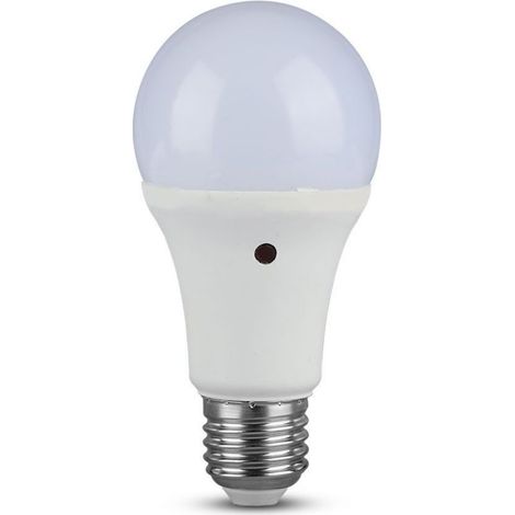 V-TAC Ampoule LED 9W E27 A60 capteur crépuscule 4000K (1/5)