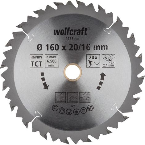 Lame de scie circulaire craft 6733000 argenté 160 mm (1/8)