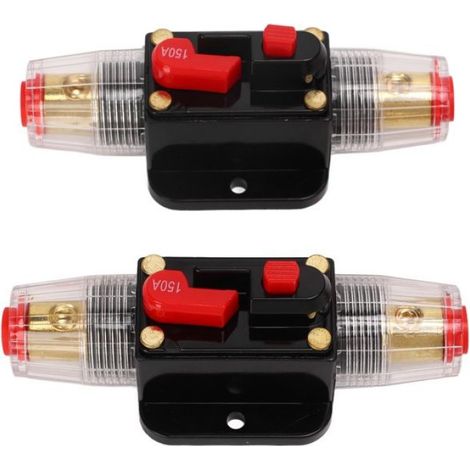 Porte-fusible pour disjoncteur Disjoncteur en ligne 12-24V avec porte-fusible à réinitialisation manuelle, auto 150a (1/5)