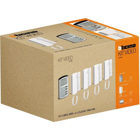 Kit audio 2 Fili LINEA 2000 con 4 chiamate CLASSE 100A16M BTicino 343080 (1/3)