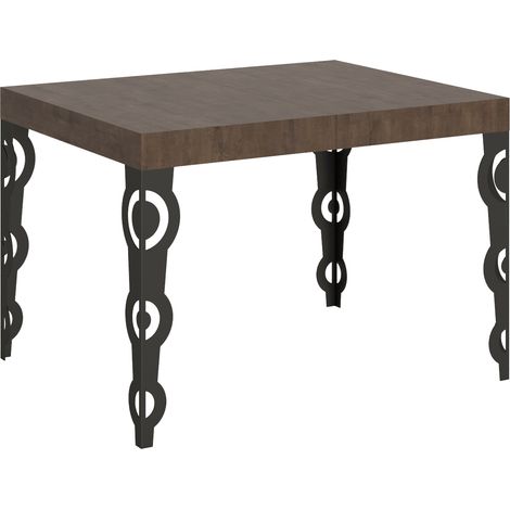 Table extensible 70x110/194 cm Karamay Noyer Structure Anthracite