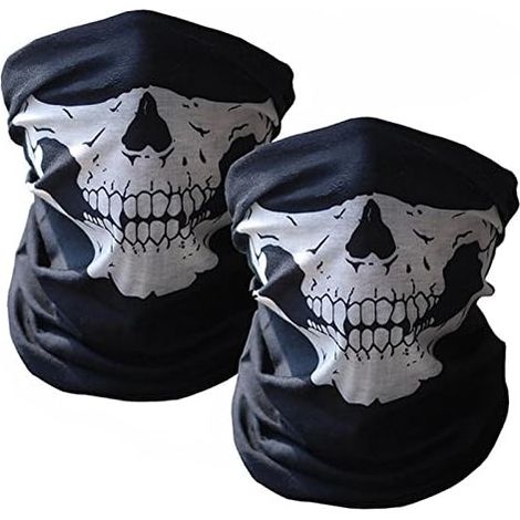 2PCS Cool Ghost Multi-Use Half Mask for Skiing and Biking Neck Gaiter (1/5)