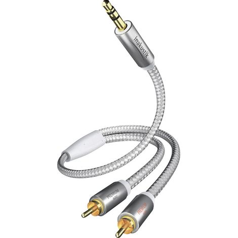 In-akustik Premium II - Audiokabel (3,5 mm Klinke, 2 Cinch-Stecker, 1,5 m), Farbe white (1/4)