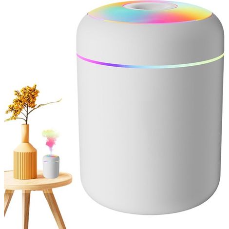 Humidificador USB de 180 ml para dormitorio con luz, compacto, ideal para niños, oficina o coche. (1/5)