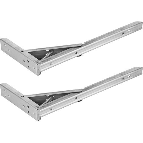 1 Paar Wandmontierte Klappregale, Wandtrennwände, Bankhalterungen, Edelstahl, 12 Zoll (1/5)