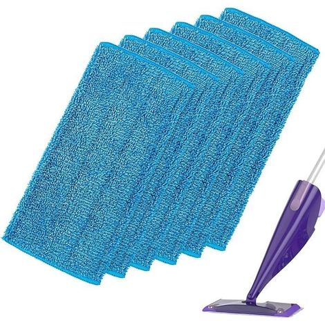 6 Remplacement Lingettes Reutilisable pour Swiffer WetJet Spray Balais Lavables en Microfibre, Bonnettes Remplacement pour Flash Pow (1/4)