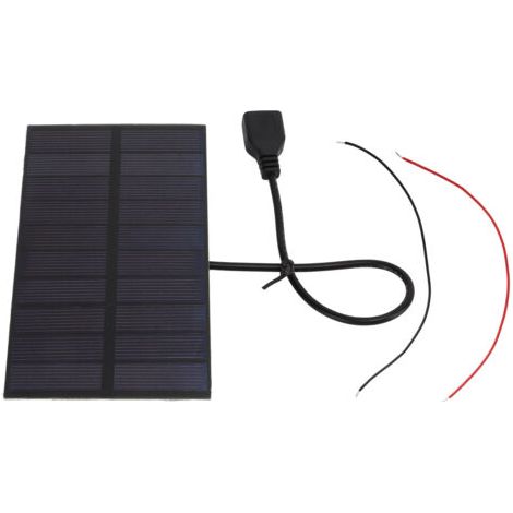 QORVA-Panneaux solaires DIY en silicium monocristallin 1,5 W 5 V avec interface USB, mini panneau solaire flexible (1/5)