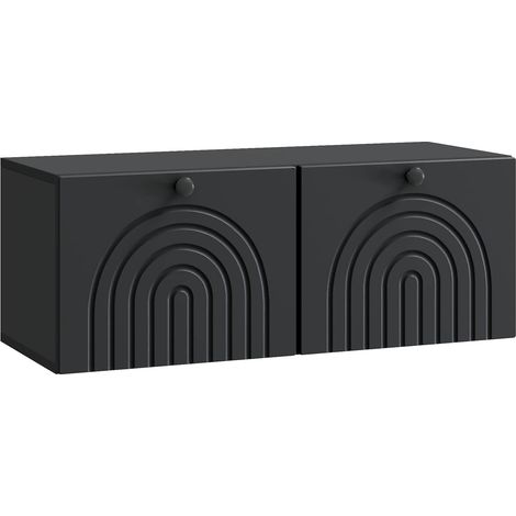 Maison Exclusive - Meuble TV mural Noir 78,5 x 31 x 30 cm Bois d'ingénierie (1/5)