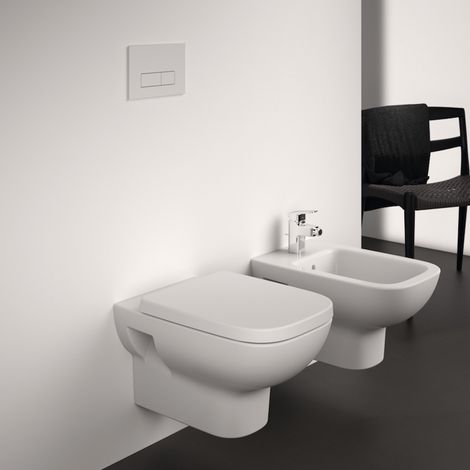 Ideal Standard I.Life A wc+bidet+sedile sospesi bianco lucido codice prod: T468001+T468101+T481201