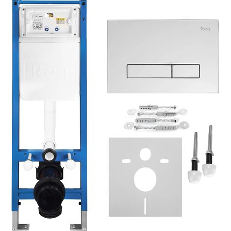 Vorwandelement für WC SLIM 024N mit drückerplatte HD chrom (1/5)