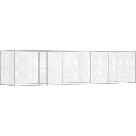 Cage pour chien Argenté 800 x 200 x 200 cm Acier galvanisé