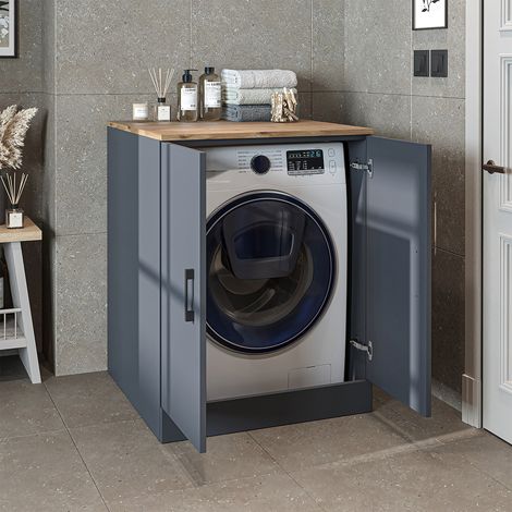 Roomart ATLANTIC-II Waschmaschinenschrank 70 cm, Anthrazit-Eiche