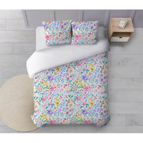 Parure de couette, housse de couette,linge de lit en coton coloris multicolore - Longueur 240 x Profondeur 220 cm (1/3)