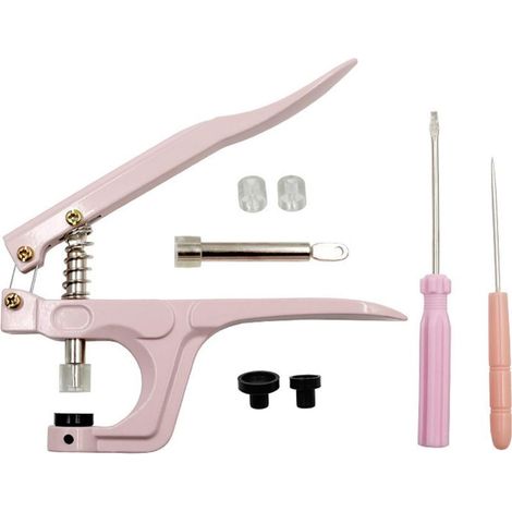 Pinces Pression, Snaps Bouton Pinces, Pinces T5 Bouton, Bouton Vêtements Métal Pince Pinces à Vêtements Pinces à Clipser Vêtements Accessoires DIY Outil de Bricolage pour Faisant (Rose) (1/5)