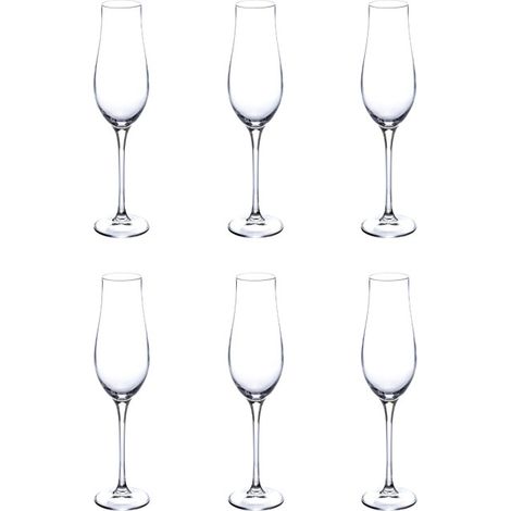 Lot de 6 Flûtes à Champagne "Oriane" 20cl Transparent (1/2)