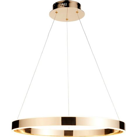Endon Gen Plafonnier LED intégré, finition or français, acrylique givré, 1 LED intégrée