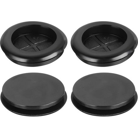 20 Pièces de Passe-Fils en Caoutchouc 1" (25mm) Trou de Perçage, 3/4" (21mm) ID Bouchons de Trou à un Seul Côté Anneau de Joint pour la Protection des Câbles de Pare-Feu, Noir (1/5)