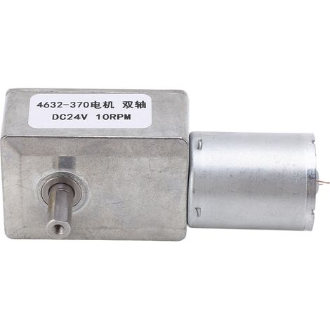 24 V Gleichstrom, 10 U/min, Schneckengetriebemotor 4632 370, Doppelwelle, Aluminium und Messing, Mini-Turbinenmotor für elektrische Ventilatoren (1/5)