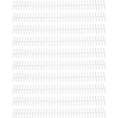 10 anneaux de reliure plastique 34 trous, 12mm de diamètre, transparents, fendus détachables pour feuilles volantes (1/5)